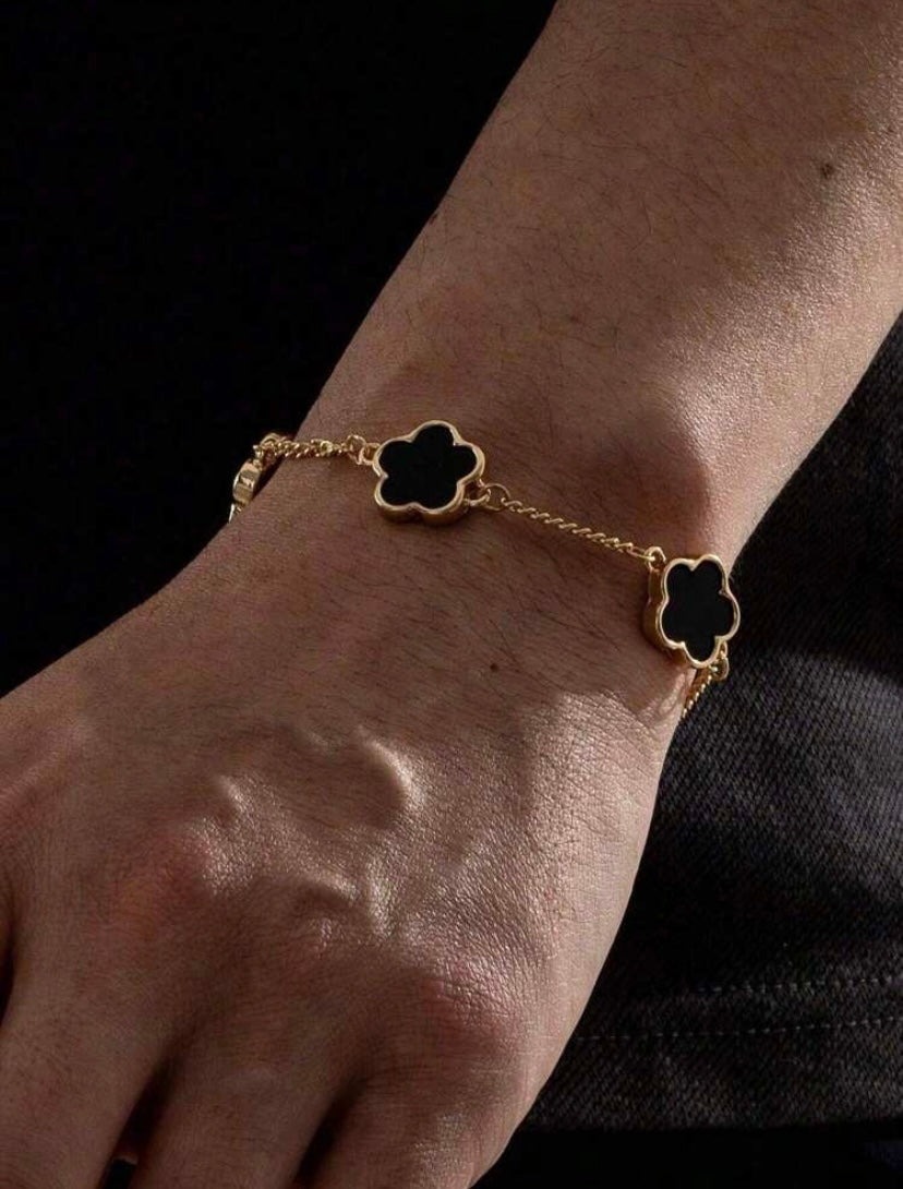 Brasselet noir et or de tendance