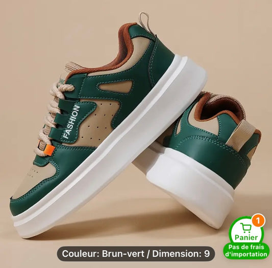 Chaussures brunes-vertes, fashion